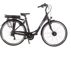 AMIGO E-Alvor D1 Elektrische Fiets - E-bike 28 Inch - 50 cm - Damesfiets - 7 Versnellingen - V-Brakes - 536 Wh Accu - Matzwart