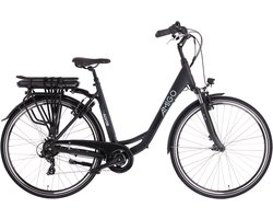 AMIGO E-Alvor D2 Elektrische Fiets - E-bike 28 Inch - 53 cm - Damesfiets met 7 Versnellingen - V-Brakes - 536 Wh Accu - Matzwart