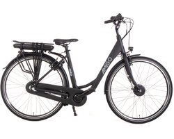 AMIGO E-Faro S1 Elektrische Fiets - E-bike 28 Inch - 50 cm - Damesfiets - 3 Versnellingen - V-Brakes - 536 Wh Accu - Matzwart