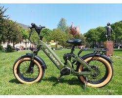 ARIBECA Angel A8 off-road fat tire all-road city electric bike suitable for any terrain front and rear shock absorbers green