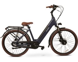Avon Bx1 Elektrische Fiets 26 Inch – 250w Voorwielmotor 504wh Accu 90km Actieradius Hydraulische Schijfremmen Nexus 3-speed Kleurendisplay Lage Instap Jeans Blue
