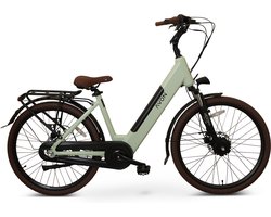 Avon Bx1 Elektrische Fiets 26 Inch – 250w Voorwielmotor 504wh Accu 90km Actieradius Hydraulische Schijfremmen Nexus 3-speed Kleurendisplay Lage Instap Lichtgroen
