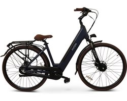 Avon Bx1 Elektrische Fiets 28 Inch – 250w Voorwielmotor 504wh Accu 90km Actieradius Hydraulische Schijfremmen Nexus 3-speed Kleurendisplay Lage Instap Jeans Blue