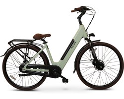 Avon Bx1 Elektrische Fiets 28 Inch – 250w Voorwielmotor 504wh Accu Tot 90 Km Actieradius Hydraulische Schijfremmen Nexus 3-speed Naafversnelling Kleurendisplay Lage Instap Lichtgroen