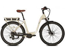 Bizo Bike Becca – Crème – Elektrische Fiets – 49cm – 522Wh accu – Middenmotor 65Nm – 8 versnellingen