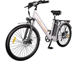 CHEEVALRY C26 Elektrische Fiets - Motor 250W - Actieradius 80km - 26 Inch - Wit