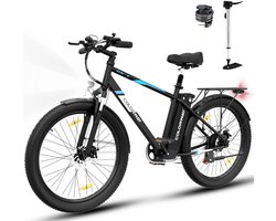 Colorway Elektrische Fiets BK3MS - Trendy 26*3.0 Inch Mountain EBike met Afneembare 36V 15Ah Lithium Batterij - City Commuter E-Bike met 250W Motor - 7 Versnellingen - IP54 Waterdicht