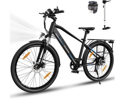 Colorway Elektrische Fiets BK7MS - Trendy 26Inch Mountain EBike met Afneembare 36V 12Ah Lithium Batterij - City Commuter E-Bike met 250W Motor - 7 Versnellingen - IP54 Waterdicht