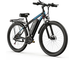 DUOTTS Elektrische Fiets C29 - Krachtige 720Wh Verwijderbare Accu - 100 km Bereik - 29 inch - 21 Versnellingen Kettenschakeling, Achterwielaandrijving met Brushless Motor, Inclusief Bagagedrager en LED-verlichting- Zwart
