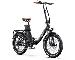 【Eindejaarsdeal】Elektrische Fiets ONESPORT OT16-2 - Elektrische Vouwfiets - 816Wh/17Ah Accu - Tot 90km Actieradius - 20x3 inch Banden - Shimano 7 Versnellingen - schijfremmen voor en achter- Zwart