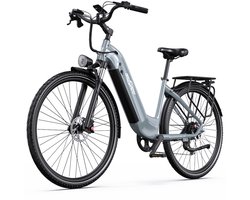【Eindejaarsdeal】ONESPORT Elektrische Fiets OT05PRO - 810Wh Verwijderbare Batterij - 140km Actieradius - 28" Wielen - Shimano 7 Versnellingen - Hydraulische Schijfremmen - Aluminium Frame - LCD Display & APP - Elektrische Stadsfiets - Grijsblauw