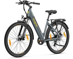Eleglide T1 Step-Thru elektrische trekkingfiets 27,5 Inch CST-banden 36V 13Ah accu 250W borstelloze motor 25Km/h Shimano 7 versnellingen 100km maximaal bereik IPX4 waterdicht 120kg maximale belasting Dubbele schijfremmen - Grijs