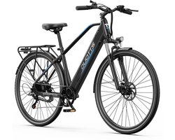 Elektrische Fiets DUOTTS C29Lite - 468Wh/13 Ah Accu - 80 km Bereik - 250W Motor - 27.5" Anti-Lekbanden- Shimano 7 Versnellingen - Mechanische schijfrem - Ijzeren Frame - Kleuren display - Inclusief Bagagedrager - Stadsfiets