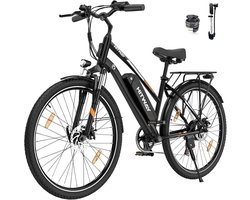 Elektrische Fiets HITWAY BK27 - 28 Inch City Commuter EBike met Afneembare 36V 12Ah Lithium Batterij - Mountain E-Bike met 250W Motor - 7 Versnellingen - IP54 Waterdicht