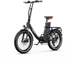 Elektrische Fiets ONESPORT OT16-2 - 250W Motor - 48V17Ah Accu - 60-120km Maximale Bereik - 20x3 inch Banden - Shimano 7 Versnellingen - Zwart