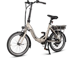Elektrische Fiets Spatial SPA2002 - 250W Motor - 36V10.4Ah Accu - 25km/u Maximale Snelheid - 50km Bereik - Shimano 7 Versnellingen - Champagne