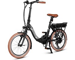 Elektrische Fiets Spatial SPA2002 - 250W Motor - 36V10.4Ah Accu - 25km/u Maximale Snelheid - 50km Bereik - Shimano 7 Versnellingen - Zwart