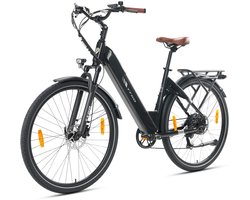 Elektrische Fiets TTGO C3 PRO - 36V 20AH Accu - Maximale Actieradius 120 Km - Aluminium Lage Instapframe - 28×2.0 Inch Banden - Shimano 7 Versnellingen - Hydraulische Schijfremmen - LCD Display - Elektrische Stadsfiets - Zwart