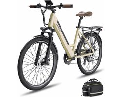 Elektrische Stadsfiets 26 Inch - 250W Motor, 36V/14.5Ah Batterij, 60-110 KM Bereik, 7-Versnellingen, Unisex