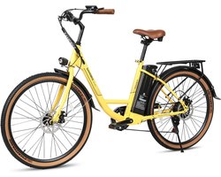 Elektrische stadsfiets 26 inch met lithiumbatterij, 250W motor en 7 versnellingen