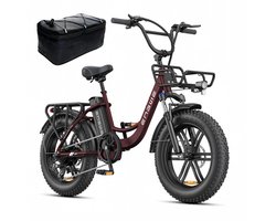 ENGWE L20 Boost Elektrische fiets - Actieradius 120km - Verwijderbare batterij 48V13Ah - Motor 250W - Shimano 7 versnellingen - Met voor schokdemper - Mechanische Schijfremmen - Fatbike -Rood