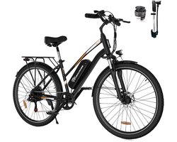 EVERCROSS EK28 Elektrische Fiets - 28 Inch City Commuter EBike - 250W- 36V 12Ah - Zwart