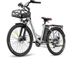 Fafrees F26 Lasting Stads Elektrische Fiets - 250W Motor - 36V20.3Ah Accu - 26x1.95" Banden - 100km Bereik - 25 km/u Snelheid - Grijs