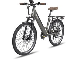 Fafrees F26 PRO Stads Elektrische Fiets - 250W Motor - 36V 14.5Ah Accu - 26x1.75" Banden - 90km Bereik - 25 km/u Snelheid - Grijs