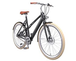FORIDE C1 54cm M Step Through Classic Urban Electric Bike, 250W Motor - Glossy Black