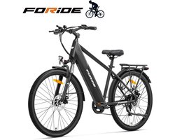 Foride Roamer 1 elektrische fiets met lage instap, 250 W motor, 36 V 13 Ah accu, 27,5 inch banden, maximale snelheid 25 km/u, maximaal bereik 100 km, schijfremmen, vering met lockout, Shimano 7 versnellingen