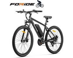 Foride Xtremer 1 elektrische fiets, 250W motor, 36V 13Ah accu, 27,5 inch banden, maximale snelheid 25 km/u, maximaal bereik 100 km, schijfrem en e-brake, vering met lockout, Shimano 21-speed