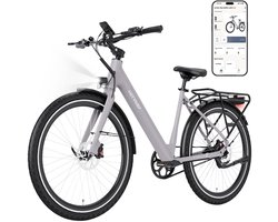 Hitway Elektrische Fiets BK18 Pro - Trendy 28 Inch City Commuter EBike met Afneembare 36V 10.4Ah Lithium Batterij - Mountain E-Bike met 250W Motor - APP Bediening - IP54 Waterdicht