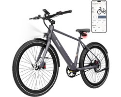 Hitway Elektrische Fiets BK19 Pro - Trendy 28 Inch City Commuter EBike met Afneembare 36V 10.4Ah Lithium Batterij - Mountain E-Bike met 250W Motor - APP Bediening - IP54 Waterdicht