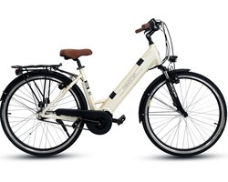 Maxtron MC-5X Elektrische Fiets - 36V 10Ah (360Wh) Accu - tot 100 km Actieradius - MAXXIS 700C×40C lekbestendig - Hydraulisch Velgrem­systeem - SHIMANO NEXUS 7-Speed - Elektrische Stadsfiets - Beige