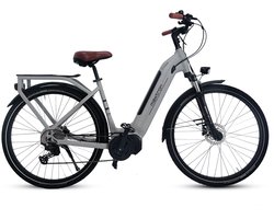 Maxtron MTS-21 Elektrische Fiets - LG 36V 14Ah (504Wh) Accu - tot 120 km Actieradius - Schwalbe Marathon 28×2.00 anti-lekbanden - Hydraulisch Schijfremsysteem - Shimano Deore 11-Speed - Elektrische Stadsfiets - Grijs