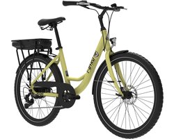 NETTLIFE Elekctrische Fiets 250W - 25km/h - Bereik 35-45km - 26×1.95 Band - Shimano 7 Versnellingen - geel - IP56