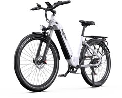 ONESPORT OT05 Elektrische Fiets - 250W Motor - 36V 18.2Ah Accu - 60-120km Maximale Bereik - 27.5 Inch Banden - Shimano 7 Versnellingen - Wit