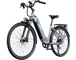 ONESPORT OT05 Pro elektrische fiets, 250W motor, 36V 22,5Ah accu, 700*50C banden, max. snelheid 25 km/u, bereik 140 km, hydraulische schijfremmen, verende voorvork, Shimano 7-speed - grijs