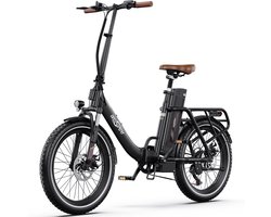 ONESPORT Vouwbare Elektrische Fiets – Max. 90 km Bereik – 816Wh Accu – 20” Banden – Shimano 7 Speed – Schijfremmen – Zwart