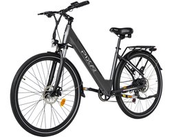 Pixar City1 Elektrische Fiets - 36V 10,4Ah Accu - 250W Motor - 700*40C Banden -45 km Bereik - Shimano 7-speed - Zilver