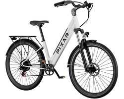 "Pixar Elektrische Fiets Cruiser - 250W motor - 36V12.8Ah batterij - 27.5"" band - wit"