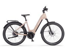 PUCH E-Felice N7 Belt Elektrische Fiets – E-bike – Rijklaar Geleverd - Lage Instap - Framemaat 48 - Riemaandrijving -Uitneembare Accu - 28 Inch - 250W Ananda Middenmotor - 120 km Actieradius - Matt Beige