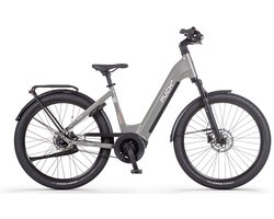 Puch E-Felice N7 - Elektrische Fiets - Aluminium Grijs - Belt Drive - 53cm - Lage Instap - 720Wh Accu Capaciteit - 250W Ananda Middenmotor - Hydraulische Remmen