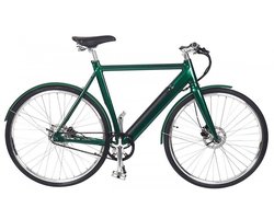 Qivelo Retro – Groen – Elektrische Fiets – Lichtgewicht 15kg – 504Wh intube accu – Riemaandrijving