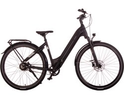 Rucanor Denver - Elektrische fiets 28 Inch - 48 cm - Damesfiets met Riemaandrijving - Hydraulische schijfrem - 550 Wh Accu - Matzwart