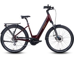 Saxonette Deluxe SUV Easy ebike midmotor 8 sp 14.5 Ah wijnrood