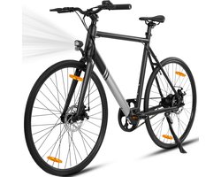 TAB Elektrische Fiets Urban Street Pro - 28 Inch Lichtgewicht Citybike - 252Wh Geïntegreerde Accu - 250W Achterwielmotor - Riemenaandrijving - Tektro Mechanische Schijfremmen - 700x28C Stadsbanden - LCD Display - Zwart