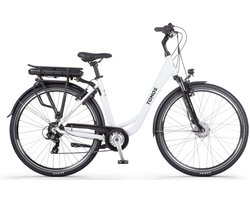TOMOS EB 05 Elektrische Fiets – E-bike – Rijklaar Geleverd - Lage Instap - Framemaat 50 - Uitneembare Accu - 28 Inch - 250W Ananda Motor - 90 km Actieradius - Glossy White