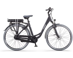 TOMOS EB 06 Elektrische Fiets – E-bike – Rijklaar Geleverd - Lage Instap - Framemaat 50 - Uitneembare Accu - 28 Inch - 250W Ananda Motor - 90 km Actieradius - Black Matt