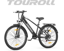 Touroll J1 Bike - trekking fiets 27,5 inch - 100km bereik - 250W motor - zwart